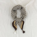 French Soft Geometric Houndstooth Square Scarf 6W6NSC215