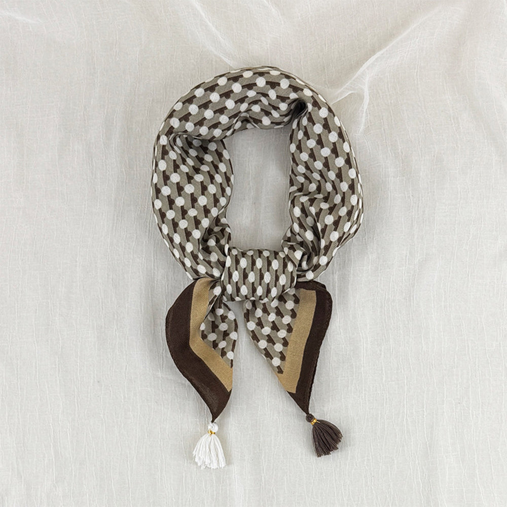 French Soft Geometric Houndstooth Square Scarf 6W6NSC215