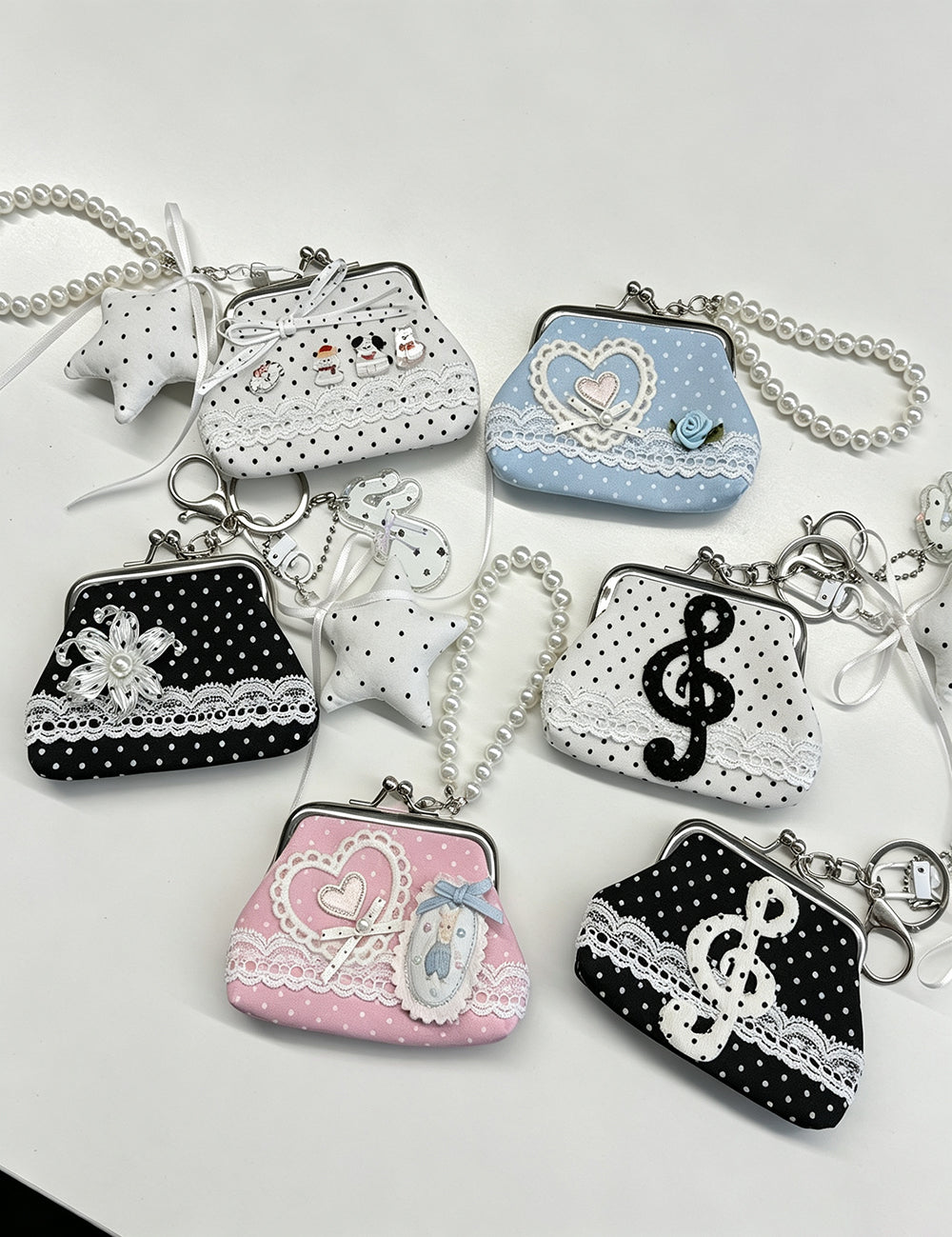 Polka Dot Lace Coin Purse - DippedShop Wholesale - #4163