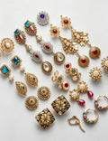 French Style Enamel Gold Plated Stud Earrings 6W6JER760