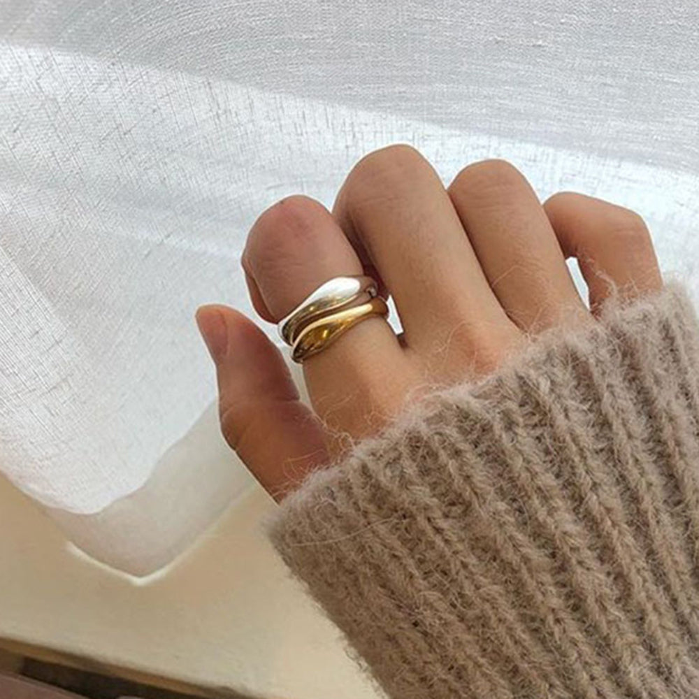 Irregular Gold Plated Ring - DippedShop Wholesale - #5075