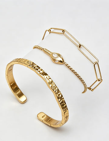 Minimalist Gold Plated Chain Bracelets 6W6JBR485