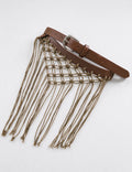 Bohemian Hand-Woven Mesh Macrame Tassel Belt 6W6JBT236