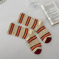 Stylish Color Block Striped Knit Socks 6W8FSO1009