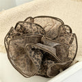 Vintage Leopard Print Organza Hair Scrunchies 6W6HSR360