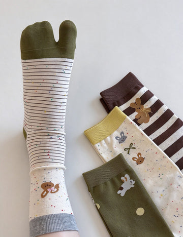Split Toe Tabi Socks - DippedShop Wholesale - #4291