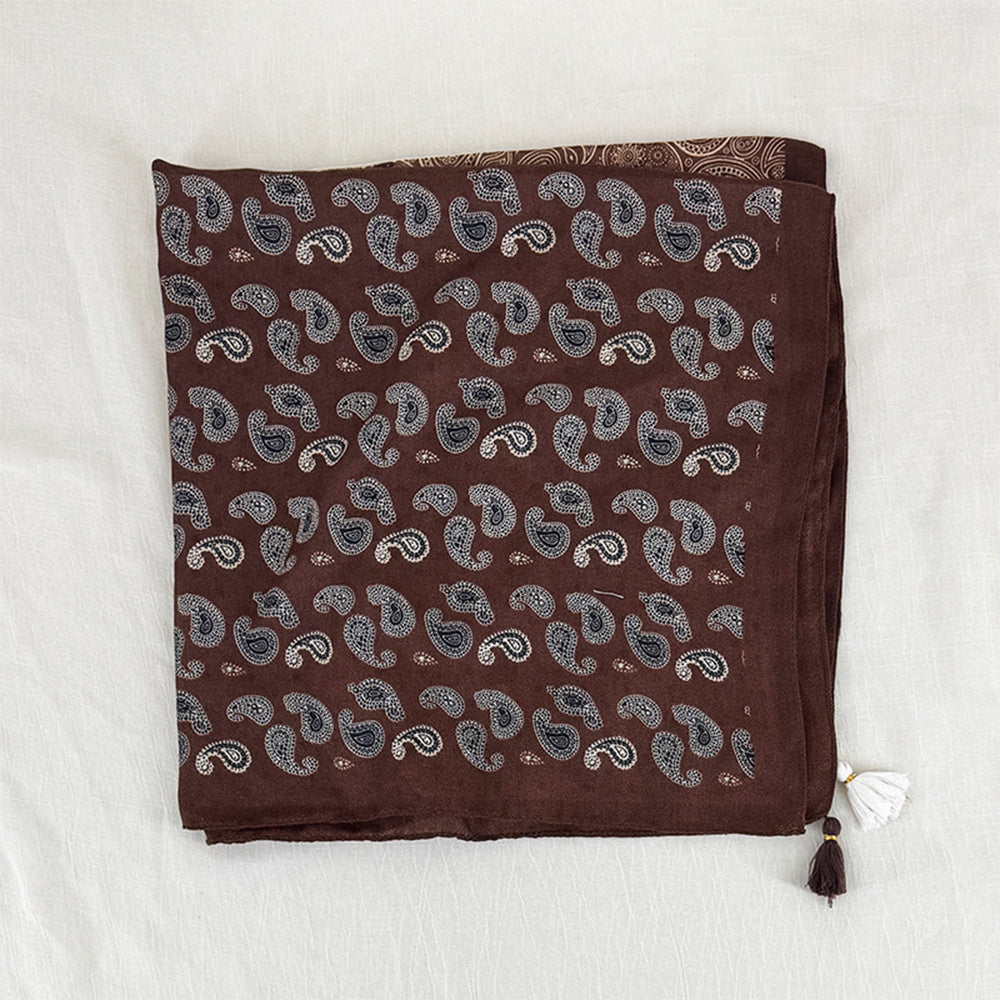 Vintage Polka Dot Paisley Print Square Scarf 6W6NSC211