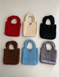 Cute Handmade Cable Knit Mini Handbag 6W10BBG2375