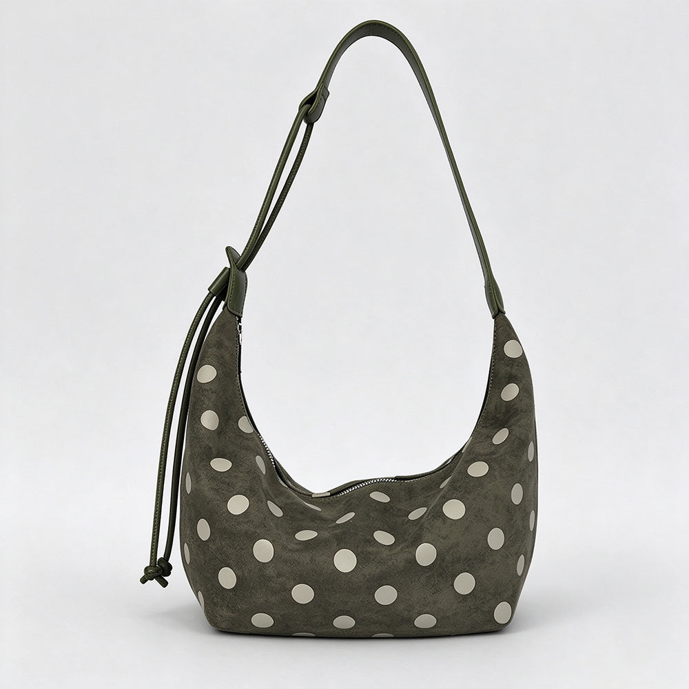 Trendy Crescent Polka Dot Commuter Tote Bag 6W10BBG2472