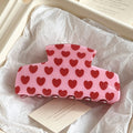 Heart Print Hair Claw - DippedShop Wholesale - #3651