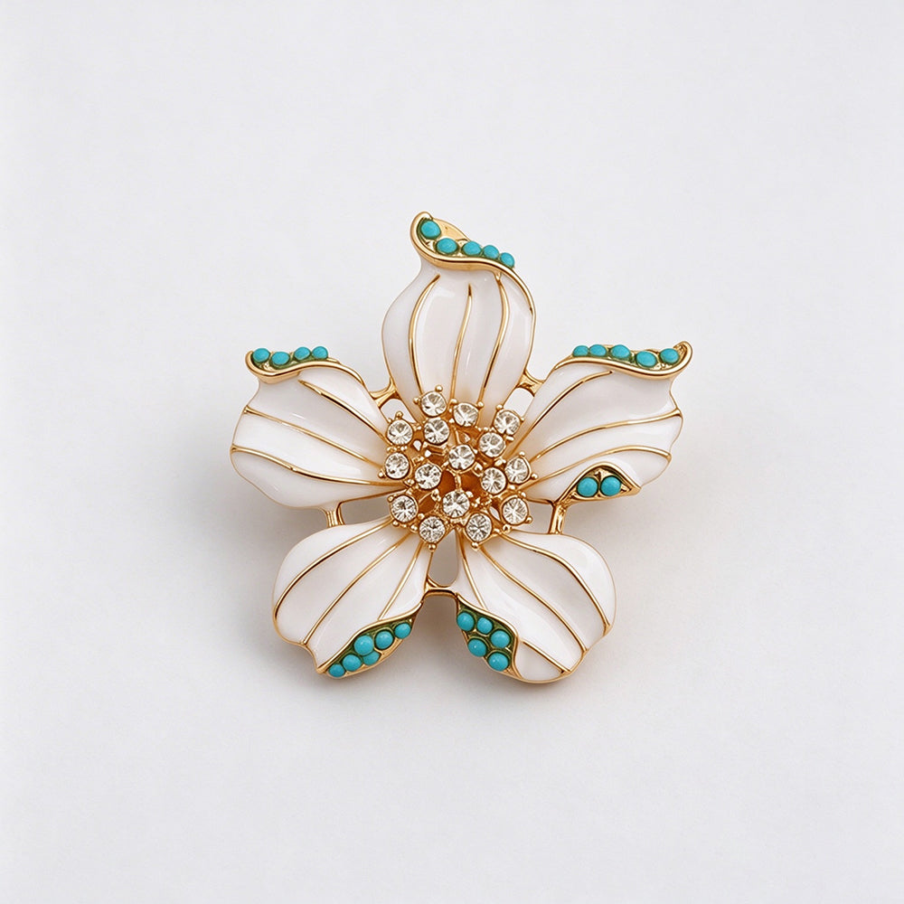 Stylish Multi Layer Enamel Floral Pendant Beads Necklace 6W6JNC953