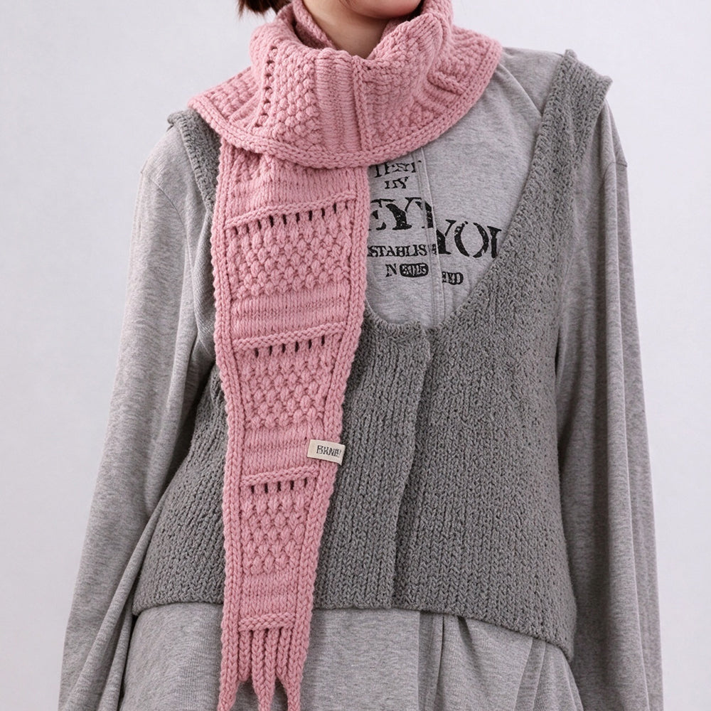 Winter Knit Pom-pom Scarf - DippedShop Wholesale - #4211