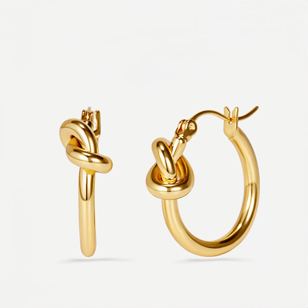 Knotted Hoop Earrings - DippedShop Wholesale - #7523
