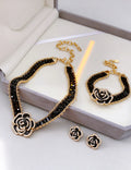 Stylish Rhinestones Camellia Chain Necklace 6W6JNC888