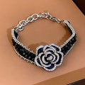 Elegant Rhinestones Camellia Chain Bracelet 6W6JBR683