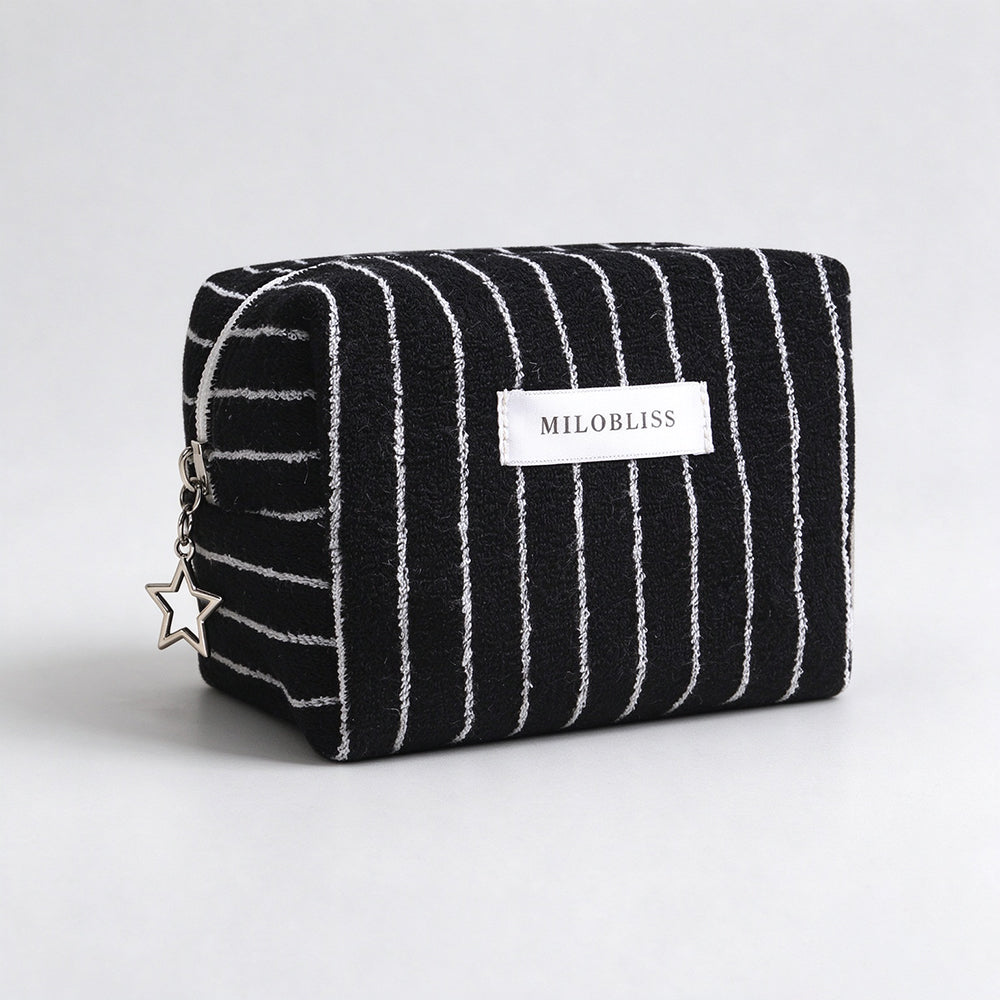 Simple Color Block Striped Portable Cosmetic Bag 6C5CO268