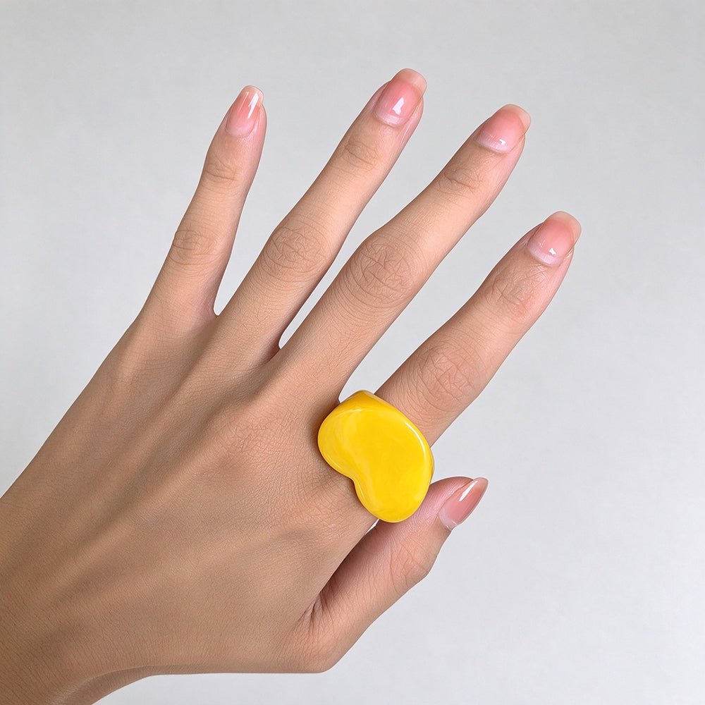 Resin Heart Ring - DippedShop Wholesale - #3123