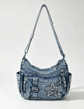 Casual Star Pattern Denim Versatile Shoulder Bag 6W10BBG1401