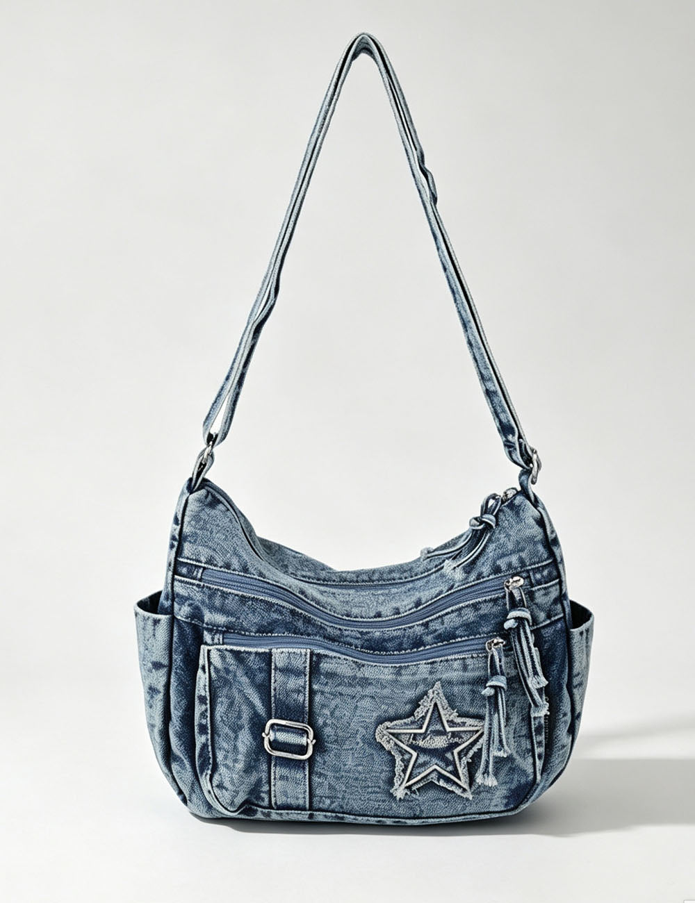 Casual Star Pattern Denim Versatile Shoulder Bag 6W10BBG1401