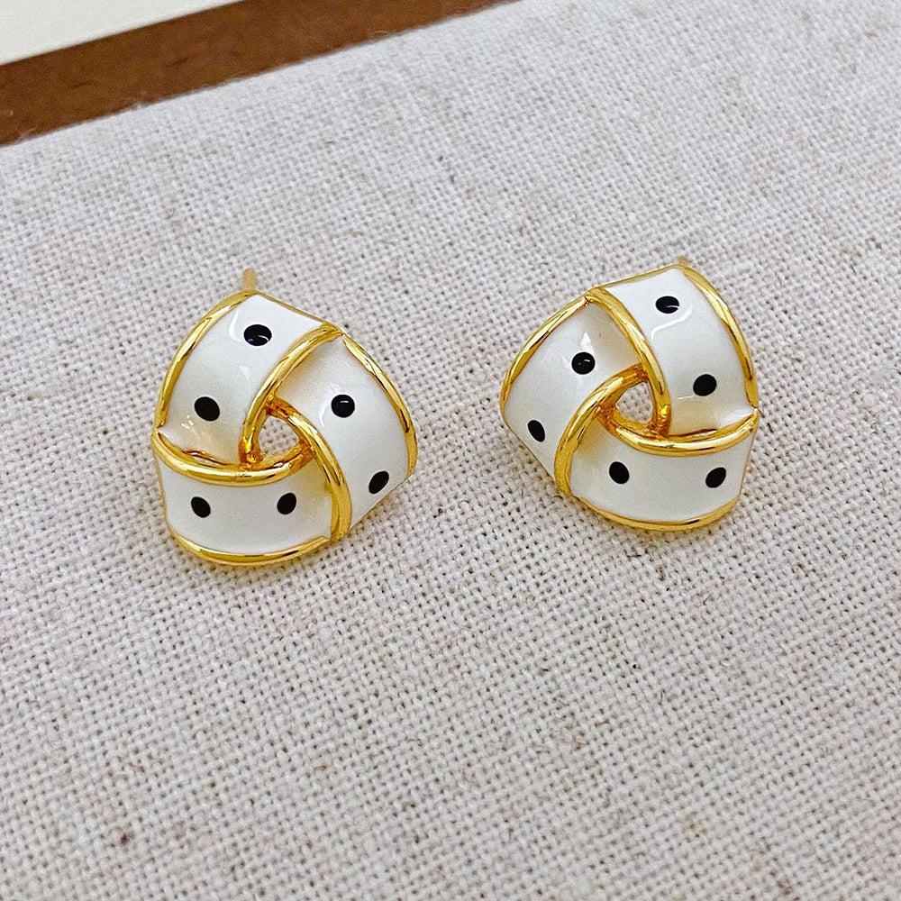 Irregular Enamel Stud Earrings - DippedShop Wholesale - #2355