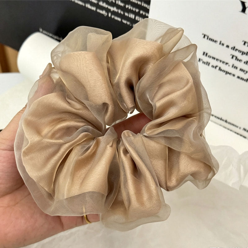 Simple Solid Color Organza Hair Scrunchies 6W6HSR350