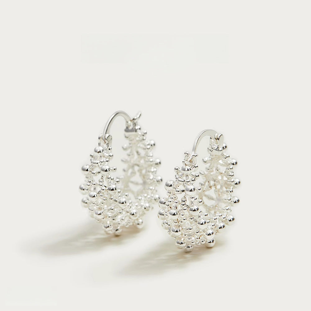 Cluster Bead Hoop Earrings - DippedShop Wholesale - #4579