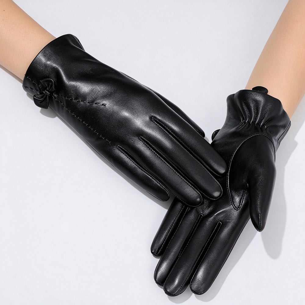 Fleece Lined Leather Touchscreen Gloves - DippedShop Wholesale - #1491