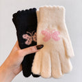 Butterfly Print Touchscreen Knit Gloves - DippedShop Wholesale - #5347