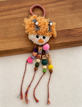 Colorful Hair Beaded Tassed Doll Bag Charm 6W10BBC427