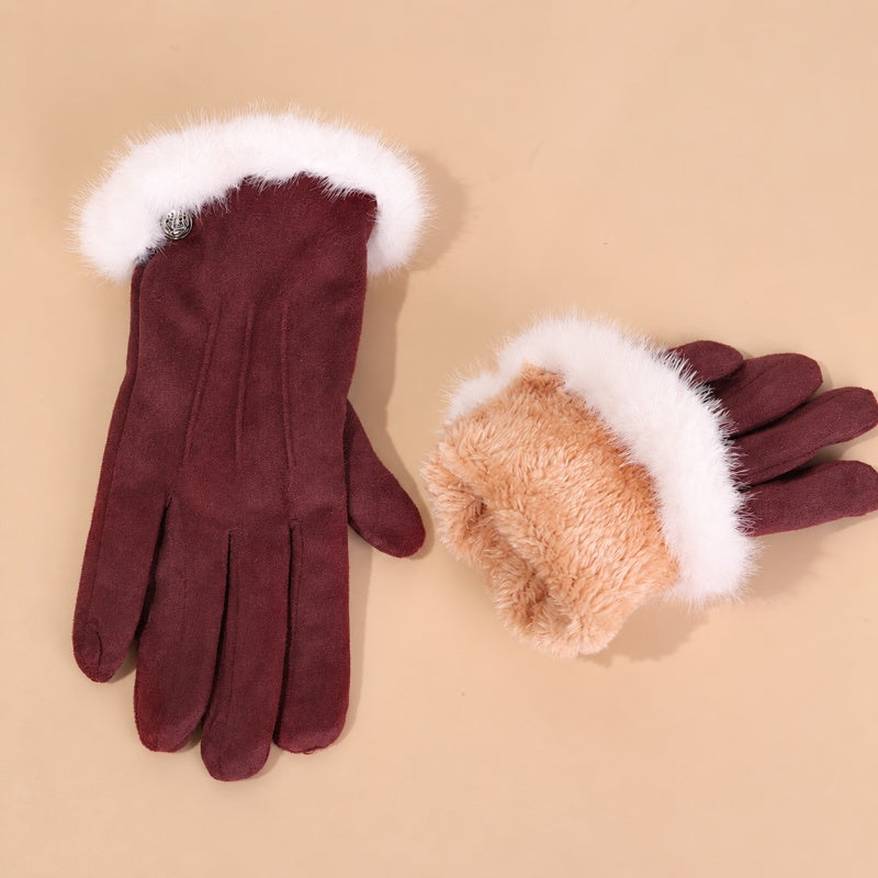 Elegant Suede Touch Screen Warm Gloves 6W6GLO95