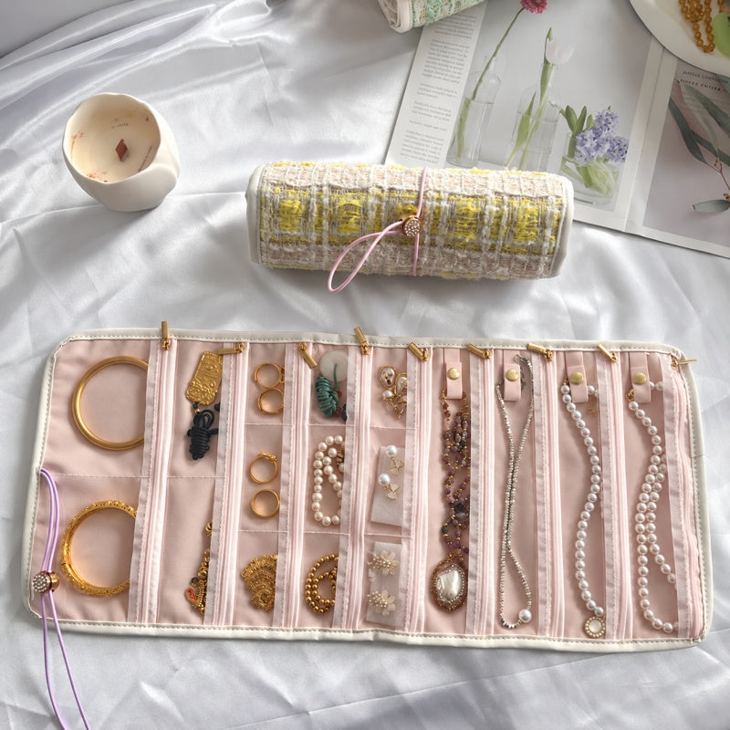 Elegant Roll-Up Large Capacity Jewelry Organizer 6W13HSJ114