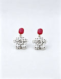 Elegant Polka Dot Flower Drop Dangle Earrings 6W6JER723