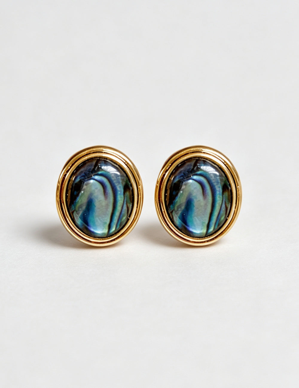 Natural Abalone Shell Stud Earrings 6W6JER782