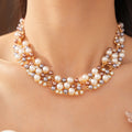 Chic Rhinestone Pearl Hollow Chain Necklace 6W6JNC906