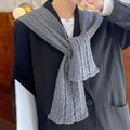 Trendy Solid Color Hooded Knit Shawl Wrap 6W6NSC57