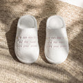 Simple Letter Embroidery Plush Non-Slip Warm Slippers 6W8FSP286