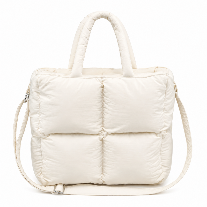 Trendy Puffer Square Solid Color Shoulder Bag 6W10BBG1805