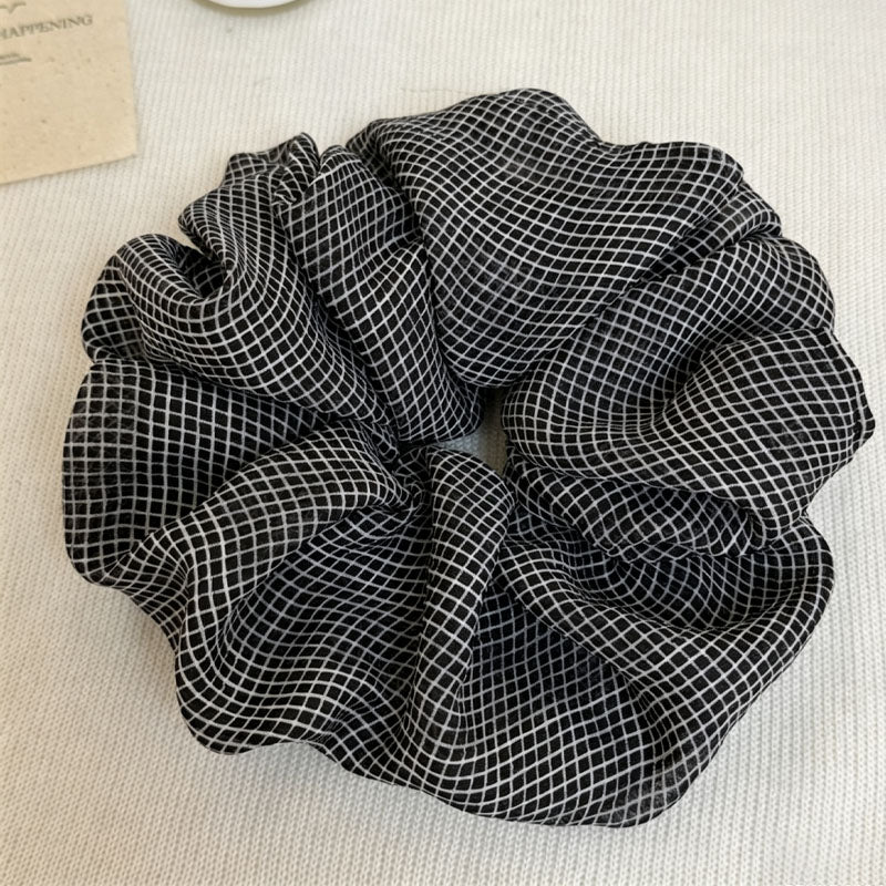 Minimalist Plaid Print Hair Scrunchies 6W6HSR381