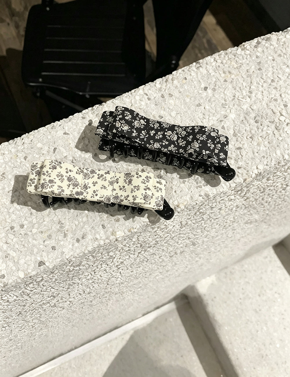 Cute Floral Print Bowknot Banana Hair Clip 6W6HCP1680