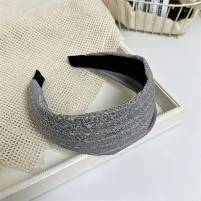 Slouchy Color Block Striped Fabric Wide Headband 6W6HBD323