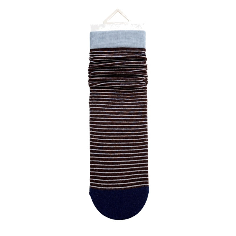 Color Block Striped Crew Socks - DippedShop Wholesale - #2083