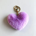 Faux Fur Heart Keychain - DippedShop Wholesale - #4595
