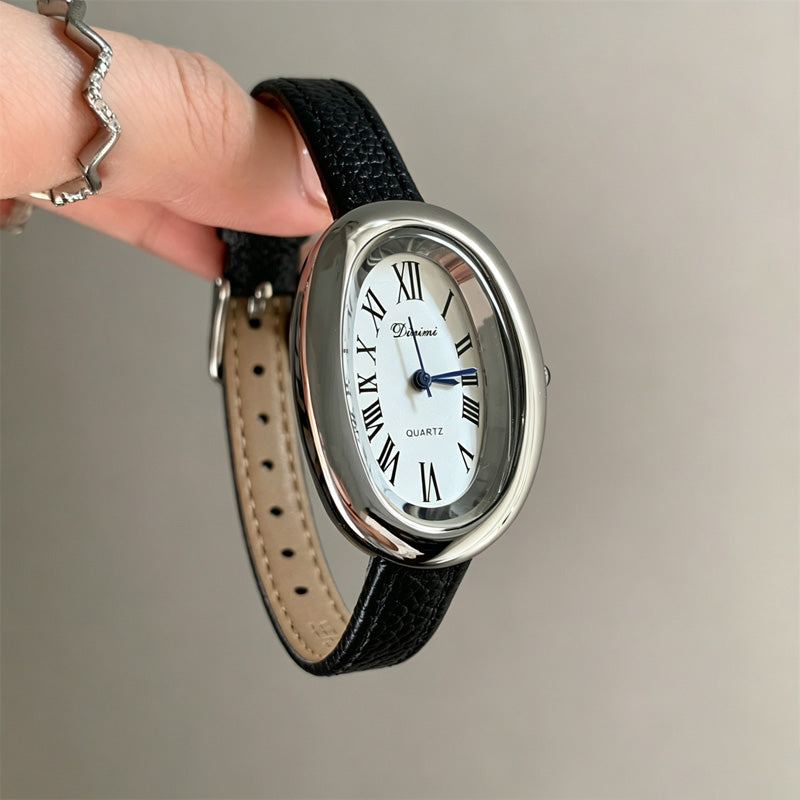 Roman Numeral Oval Quartz Watch - DippedShop Wholesale - #6499