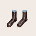 Floral Plaid Crew Socks - DippedShop Wholesale - #1219