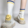 Cute Color Block Smiling Face Pattern Socks 6W8FSO1002