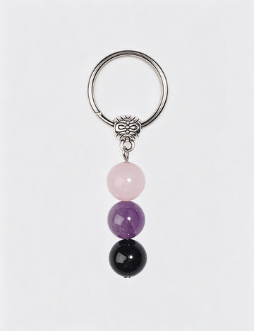 Natural Stone Crystal Keychain - DippedShop Wholesale - #2099