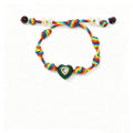 Personalized Heart Pendant Adjustable Rope Bracelet 6W6JBR532