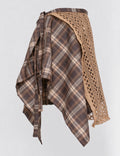 Trendy Asymmetrical Plaid Paisley Print Hip Scarf 6W1SL40
