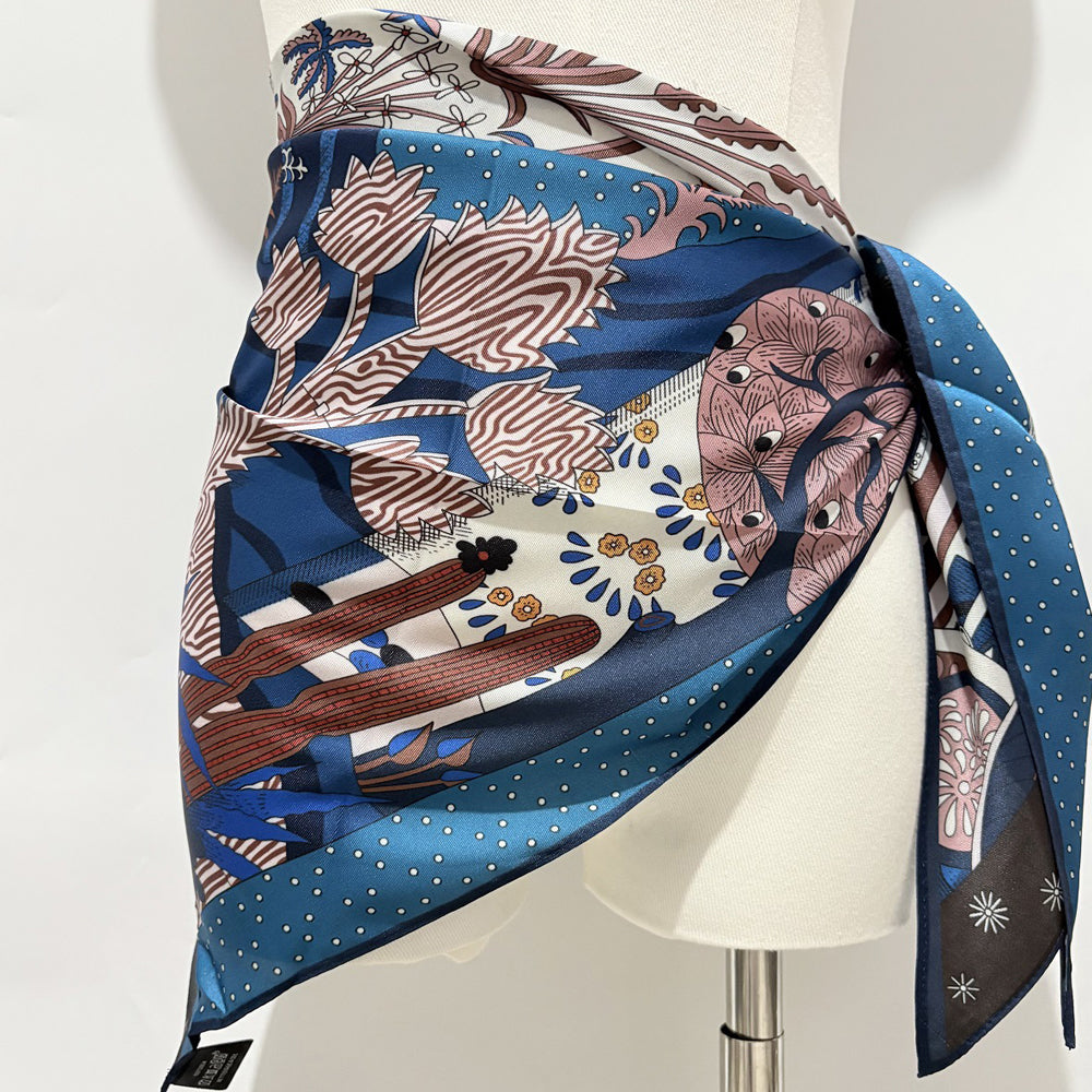 Trendy Floral Print Versatile Tie Waist Hip Scarf 6W6NSC235