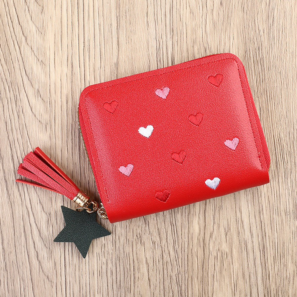 Heart Embroidery Coin Purse - DippedShop Wholesale - #1347